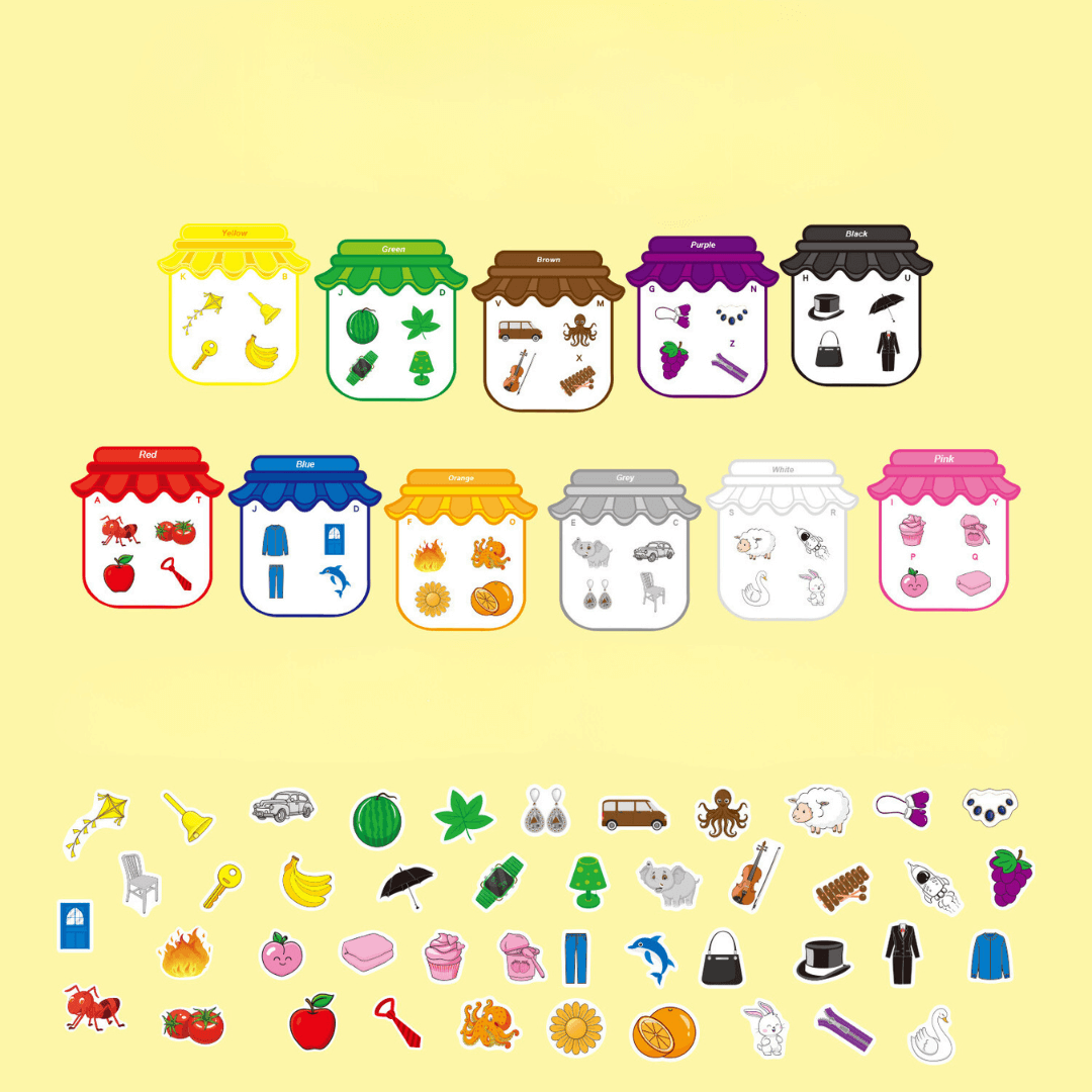 Magnetische Lernsticker - Farben &amp; Formen für Kinder ab 4 Jahren