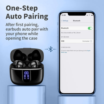 True Wireless Earbuds – Kabellose In-Ear Kopfhörer mit 60H Akkulaufzeit und Touch-Steuerung