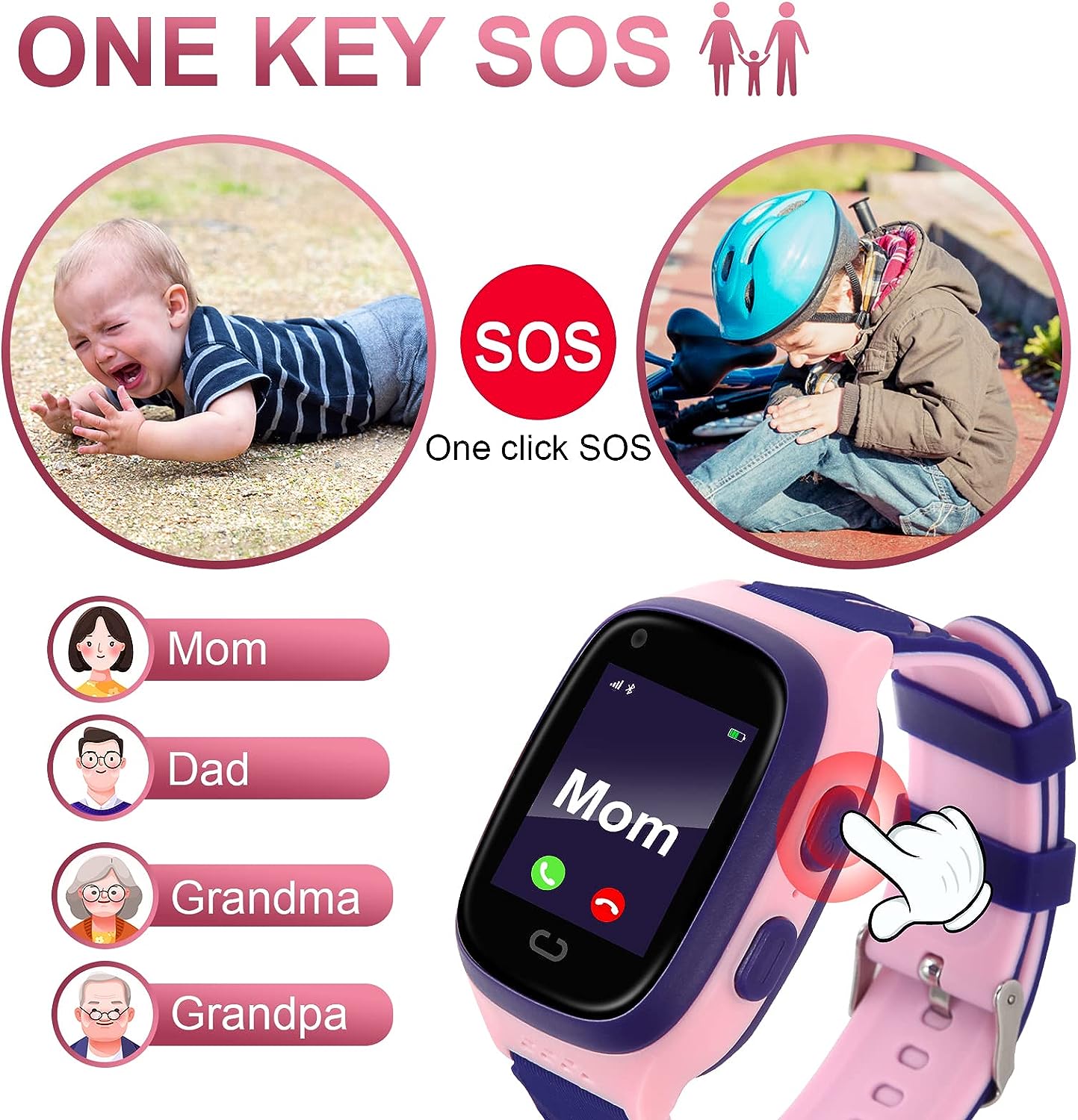 Smartwatch für Kinder – 4G GPS, Videoanruf &amp; SOS-Notruf