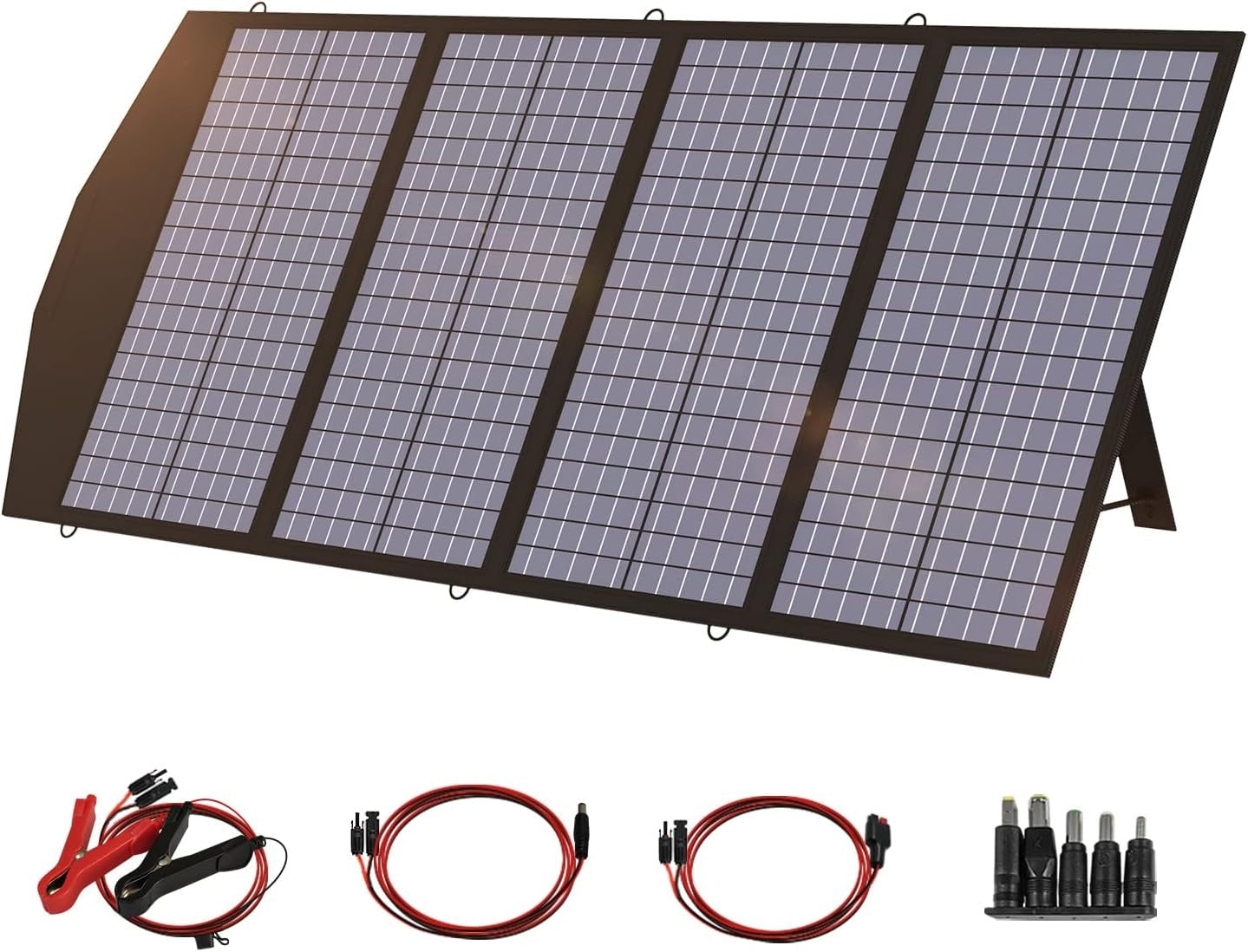 Tragbarer Solarladegerät Tragbare Powerstation, Mobile Notfall-Backup-Stromversorgung mit faltbarem Solarpanel-Ladegerät