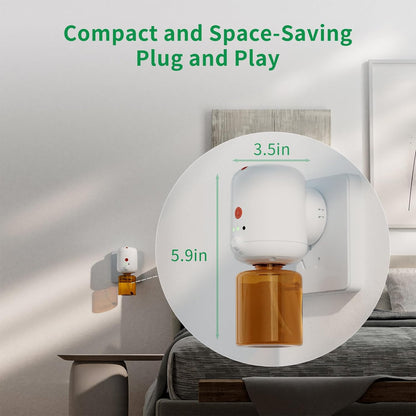 Wasserloser Steckdosen-Duftdiffusor mit Bewegungssensor, 130ml &amp; 4 Geschwindigkeiten