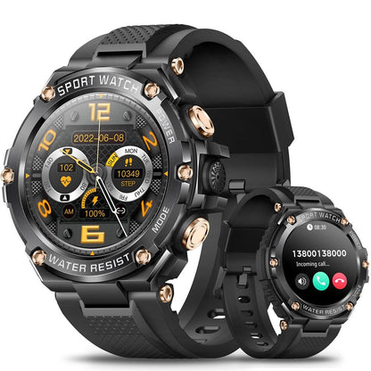 Zelara Militärqualität Bluetooth Anruf Nachricht Herzfrequenz Blutdruck Blutsauerstoff Musik Multisport Smartwatch