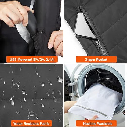 USB Beheizbare Weste Deluxe Unisex Mit 4 Heizstufen Akku Inklusive