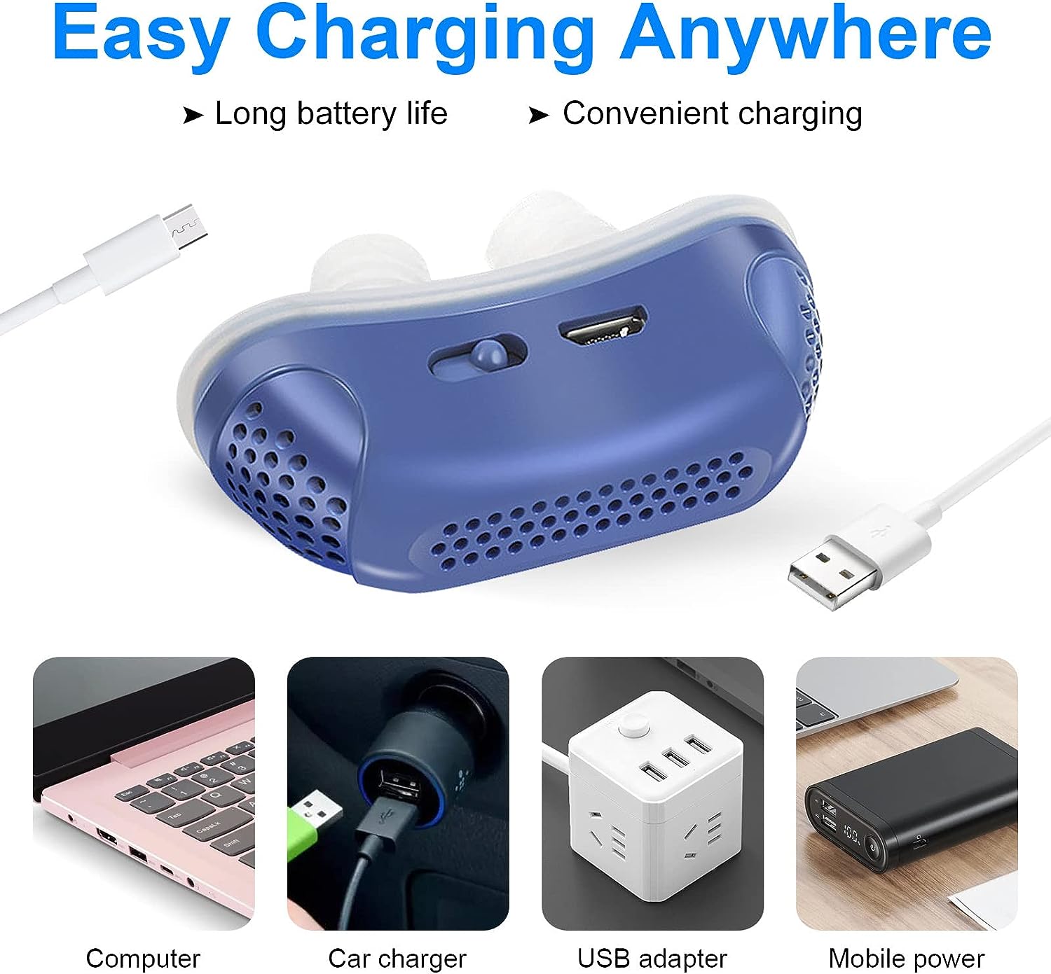 Micro CPAP Schlafapnoe Maschine für Reisen &amp; Anti-Schnarchen - CPAP Alternative