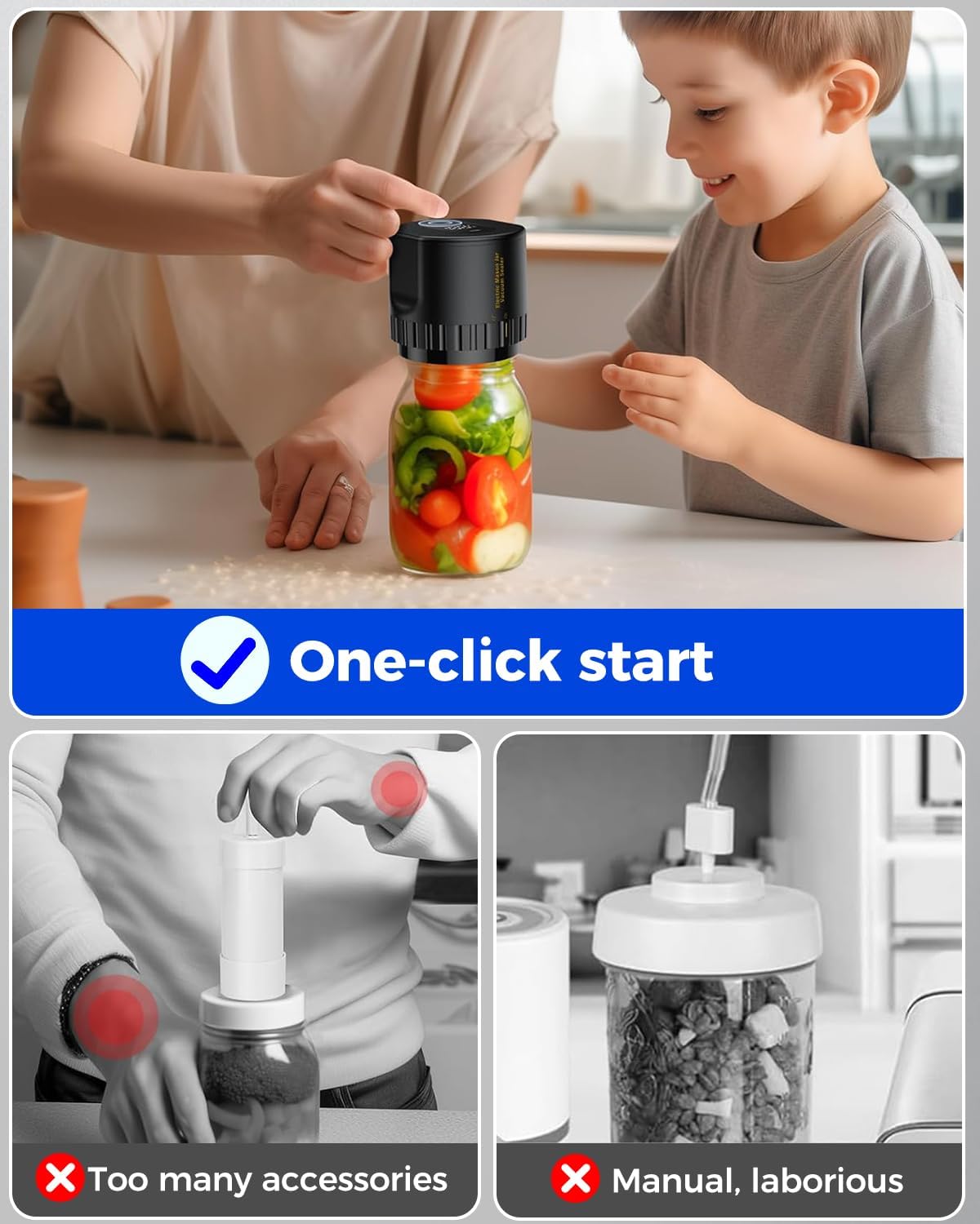 Mason Jar Elektrischer Vakuumversiegler Set