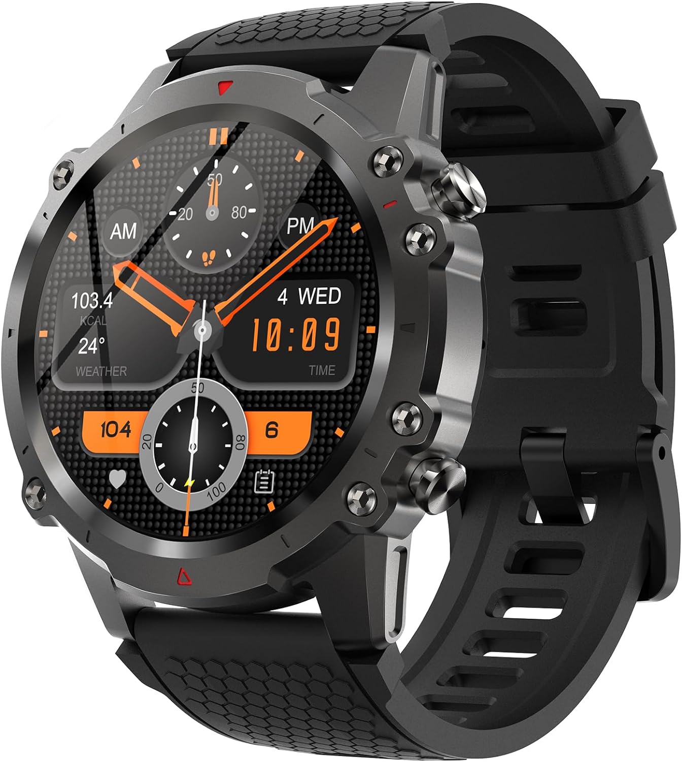 Zelara DM52 Militär Rugged Outdoor Smartwatch Gesundheits Fitness Tracker