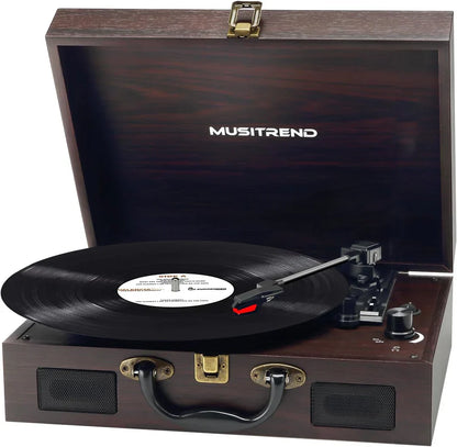 Vintage Plattenspieler Koffer-Stil mit Bluetooth &amp; USB Digital Vinyl Konvertierung