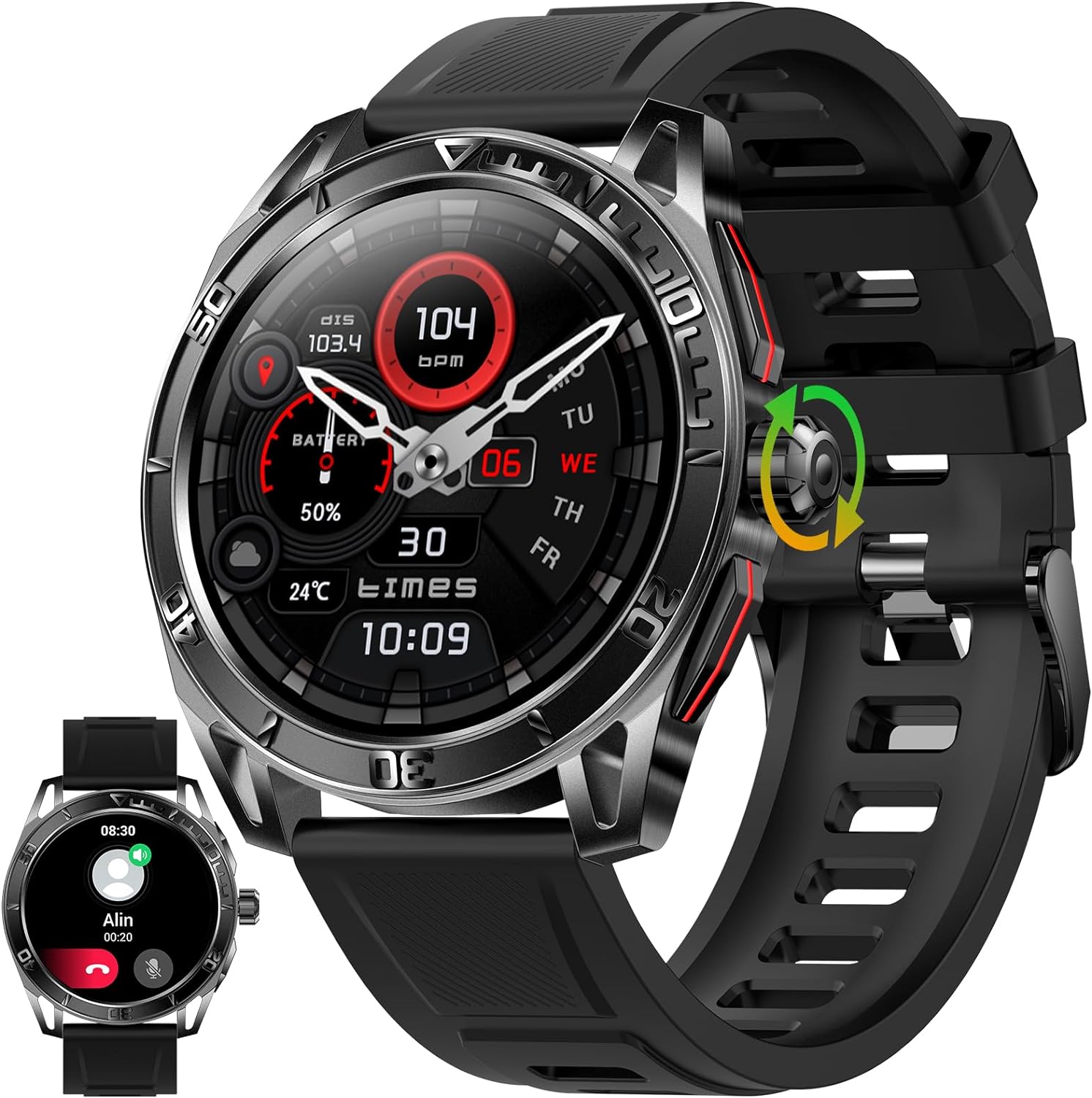 Zelara HD30 Militär Smartwatch Outdoor Taktischer Fitness Tracker