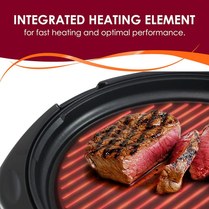 Raucharmer Elektro-Tischgrill Antihaftbeschichtung 14&quot;