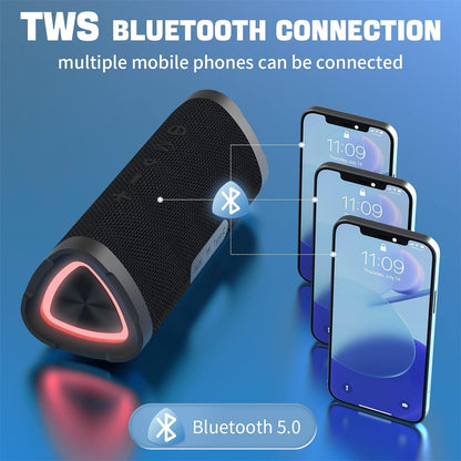 Tragbarer Bluetooth-Lautsprecher 24W mit TWS, IPX7 Wasserschutz &amp; 24h Akku