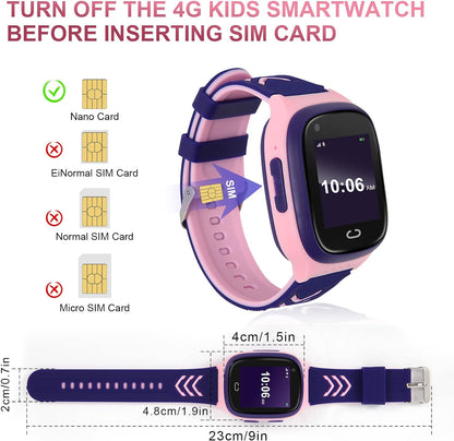 Smartwatch für Kinder – 4G GPS, Videoanruf &amp; SOS-Notruf