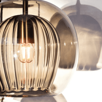 Moderne LED Pendelleuchte Glaskugel - Höhenverstellbar