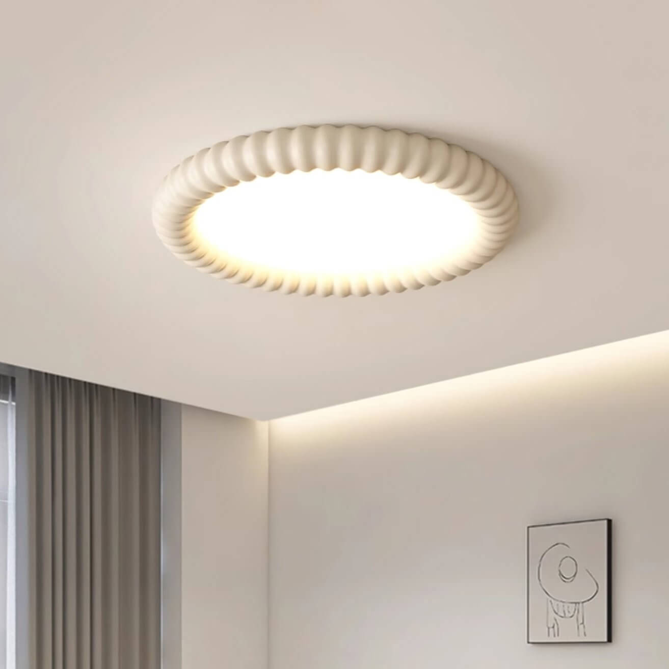 Moderne LED Deckenleuchte - Wellen-Design