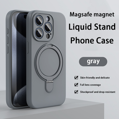 Flüssige Silikonhülle – Integrierter Standfuß &amp; MagSafe-kompatibel