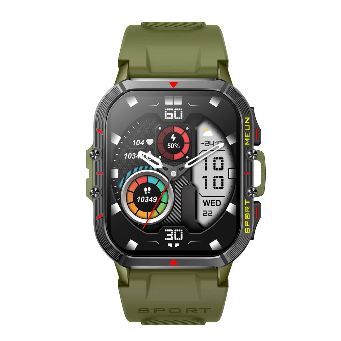 Zelara Anti-Drop-Wasserdicht und staubdicht Kältebeständig Militär Sport Blutzucker Herzfrequenz Monitor Gesundheit Smart Watch