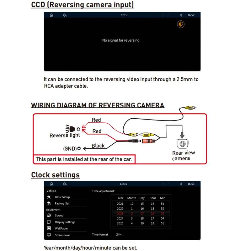 Touchscreen-auto-stereo mit Bluetooth und Rückfahrkamera