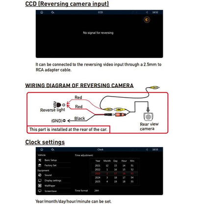 Touchscreen-auto-stereo mit Bluetooth und Rückfahrkamera