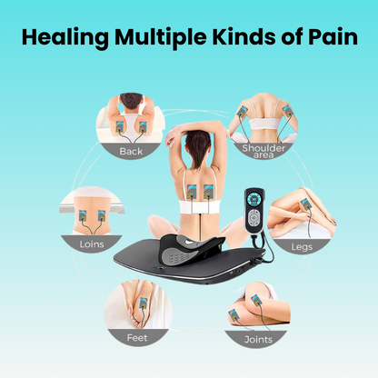 Multifunktionales Nacken- und Schultermassagegerät mit Traktion, Wärme- und Elektrotherapie – Schmerzlinderung für Zuhause