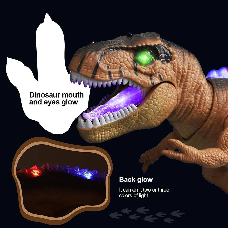 Fernbedienung T-Rex Dinosaurier mit LED-Beleuchtung, gehend &amp; brüllend realistische Dinosaurier-Spielzeuge