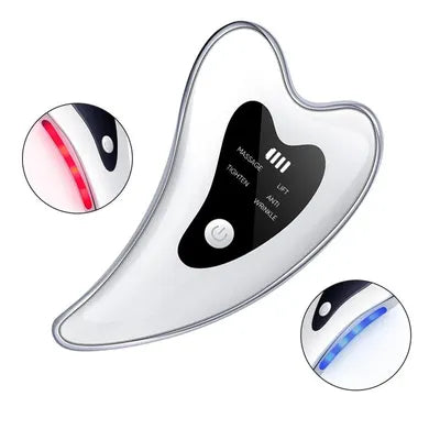 4 in 1 Elektrischer Gua Sha Gesichts-Massager Anti-Falten Doppelkinn Haut Gesichtsstraffungsgerät