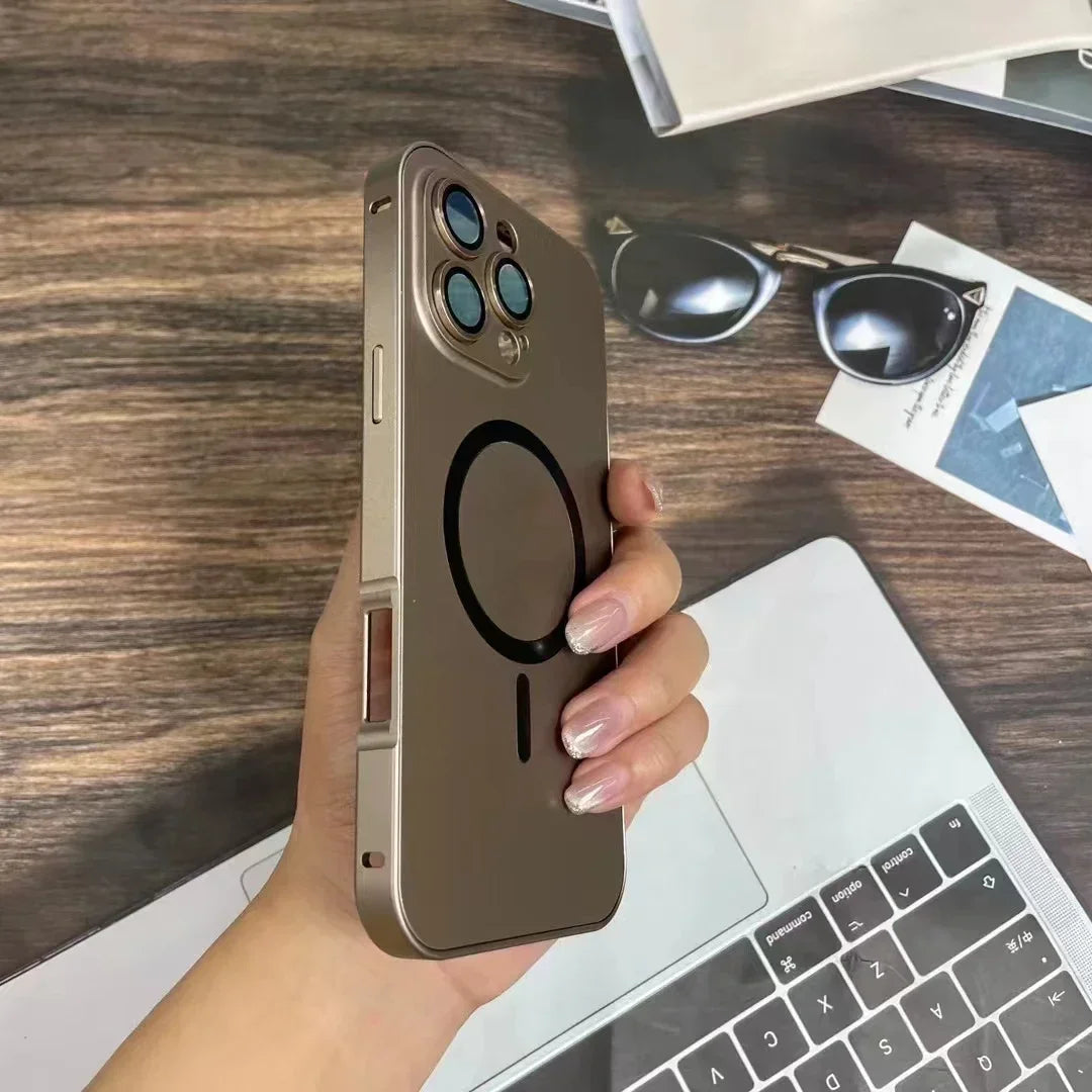 Einfaches Metall-Magnet-Handyhülle für iPhone