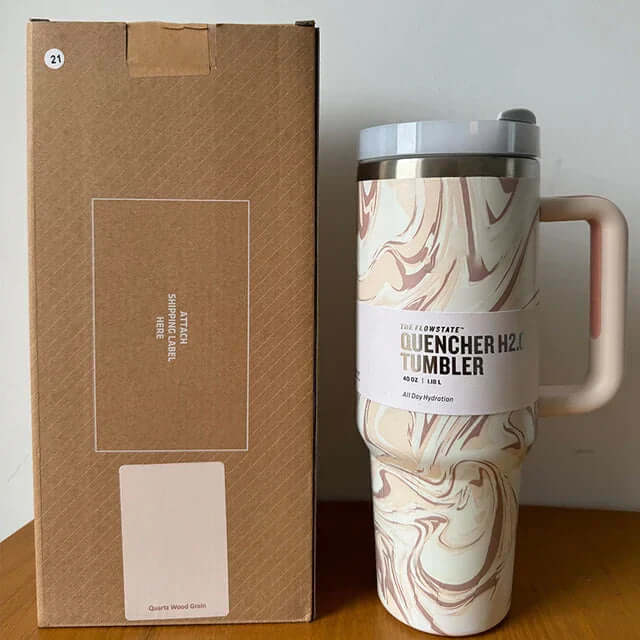 Isolierter Thermobecher 1,2L - Deckel &amp; Strohhalm
