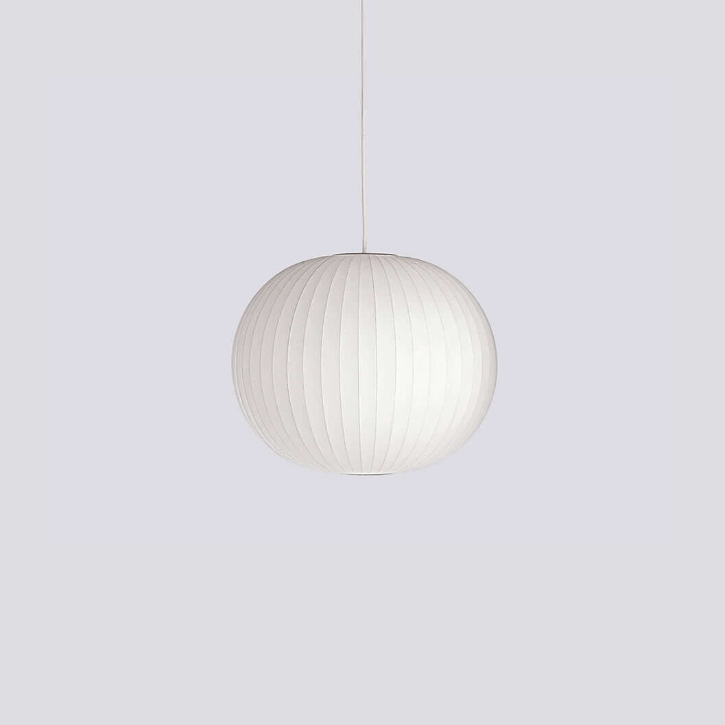 Moderne Hängelampe Weiß - Seide &amp;Stahl