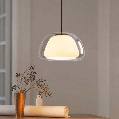 Moderne Milchglas Hängeleuchte Jelly