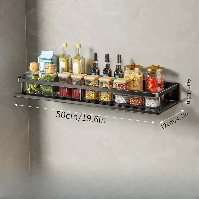 Schwarzes Küchenregal Alu Wandmontage - MetroRack