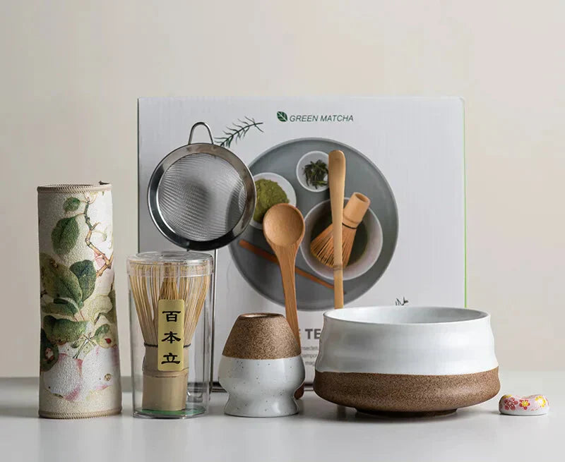 Matcha-Set Sakura │ Keramik, Bambus &amp; Frother