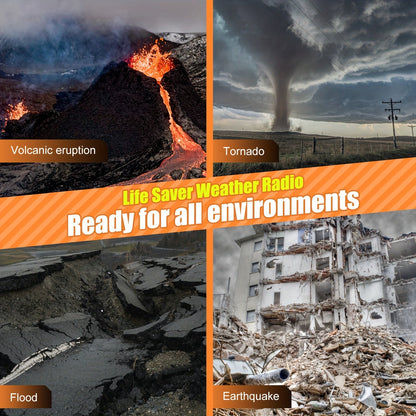 All-in-One Notfallradio mit Handkurbel und Solarpanel – Zum Campen und in Notsituationen