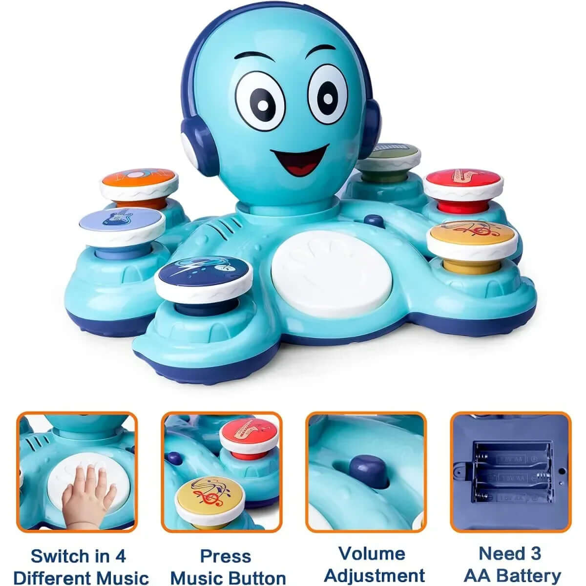 Musicalischer Oktopus für Kinder - Musik, Tanz &amp; Spaß