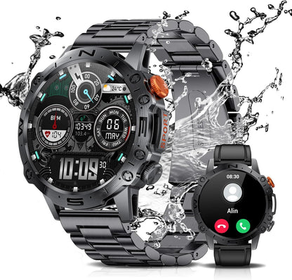 Zelara K60 Herren Smartwatch HD Outdoor Sportuhr Herzfrequenzmonitor / Schlafmonitor