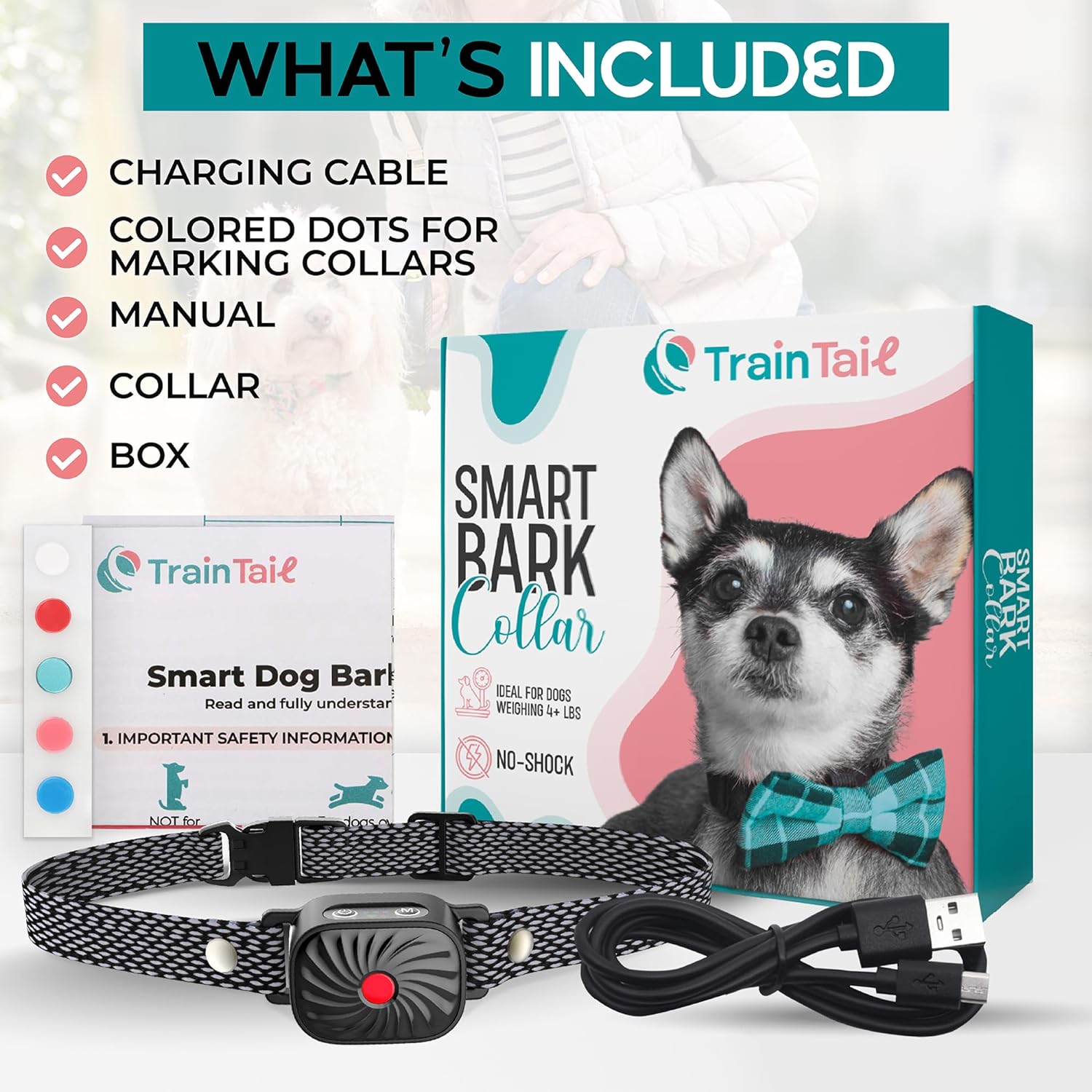 Zelara Halsband Anti-Bellen Hund – Kleine Größe, Sichere Vibration