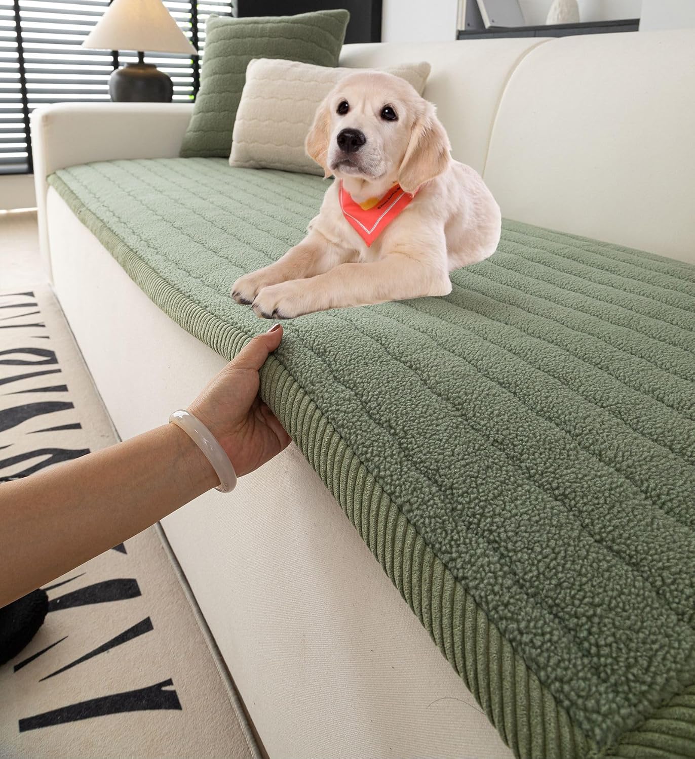 PolyesPlush Sofabezug | Rutschfester Überzug für Haustiere
