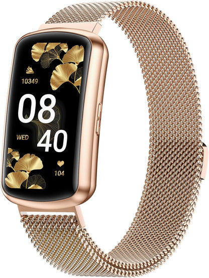 Neue superleichte IP68 wasserdichte Multisport-Fitness-Tracker-Smart-Braun-Armbanduhr für Frauen