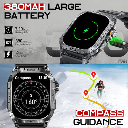 Zelara K63 Militär Outdoor Sport Robuste Taktische Smartwatches