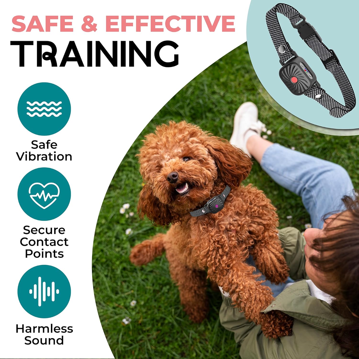 Zelara Halsband Anti-Bellen Hund – Kleine Größe, Sichere Vibration