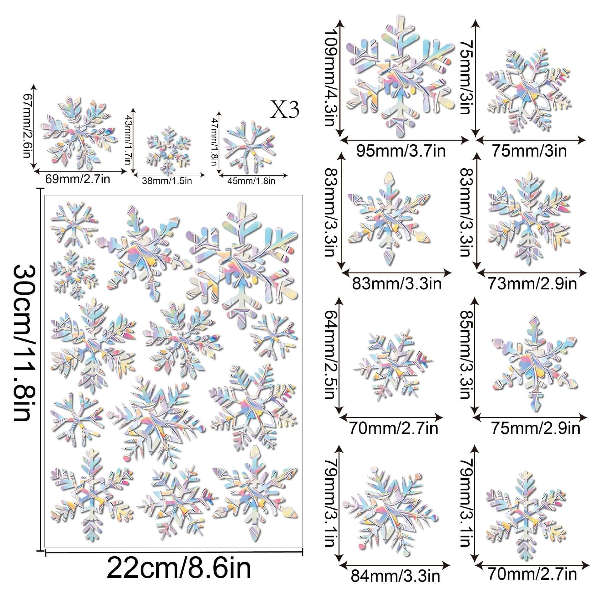 Regenbogen-Fensterdeko - Selbstklebend, Bunt, Dekorativ