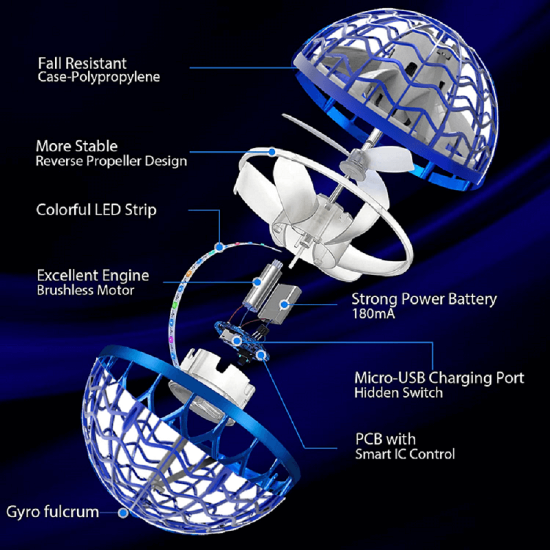 LED-Leuchtball - Magischer Flugball &amp; Boomerang