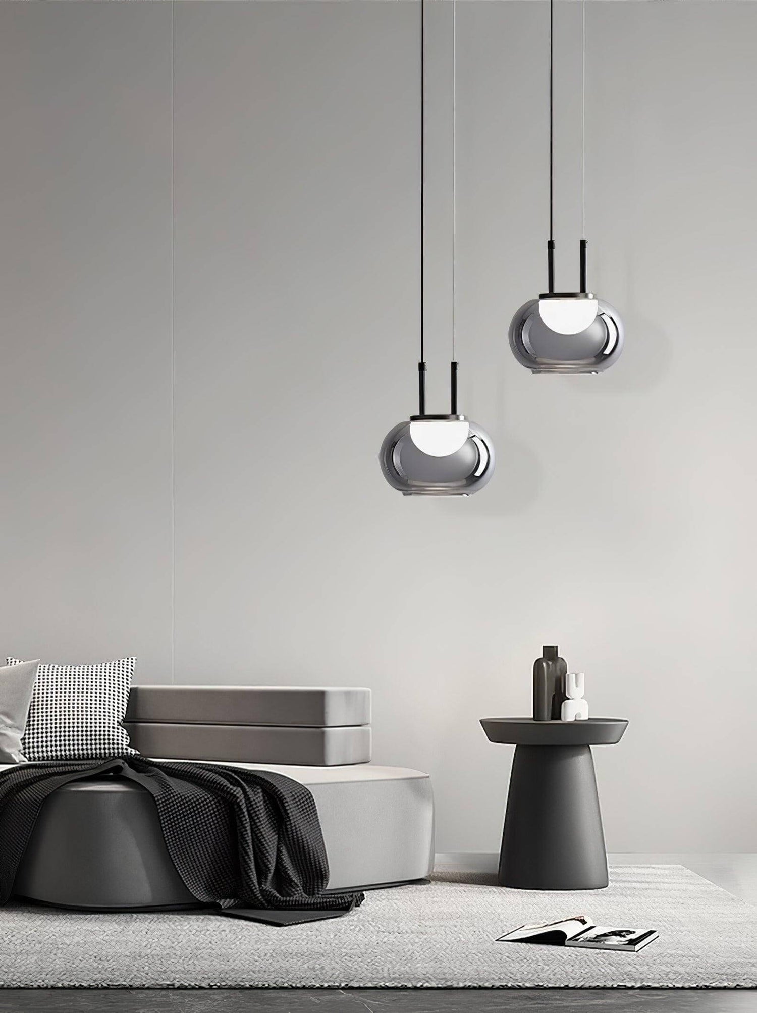Moderne Halo Pendelleuchte, 3-flammig