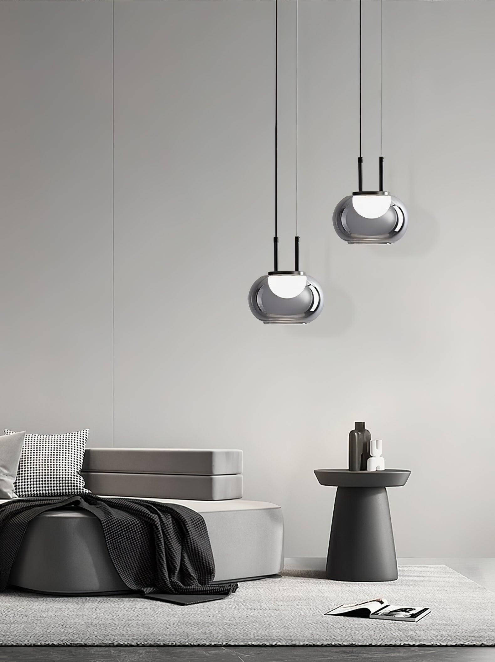 Moderne Halo Pendelleuchte, 3-flammig