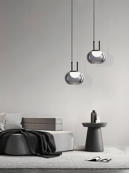 Moderne Halo Pendelleuchte, 3-flammig