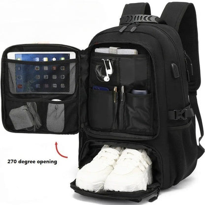 Tech Trek Pro 50-80L – Der ultimative Rucksack mit USB-Ladeanschluss | Langlebig &amp; Geräumig