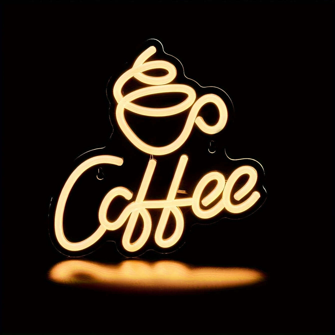 LED-Neon-Kaffee-Schriftzug - Wanddeko für Kaffeeliebhaber
