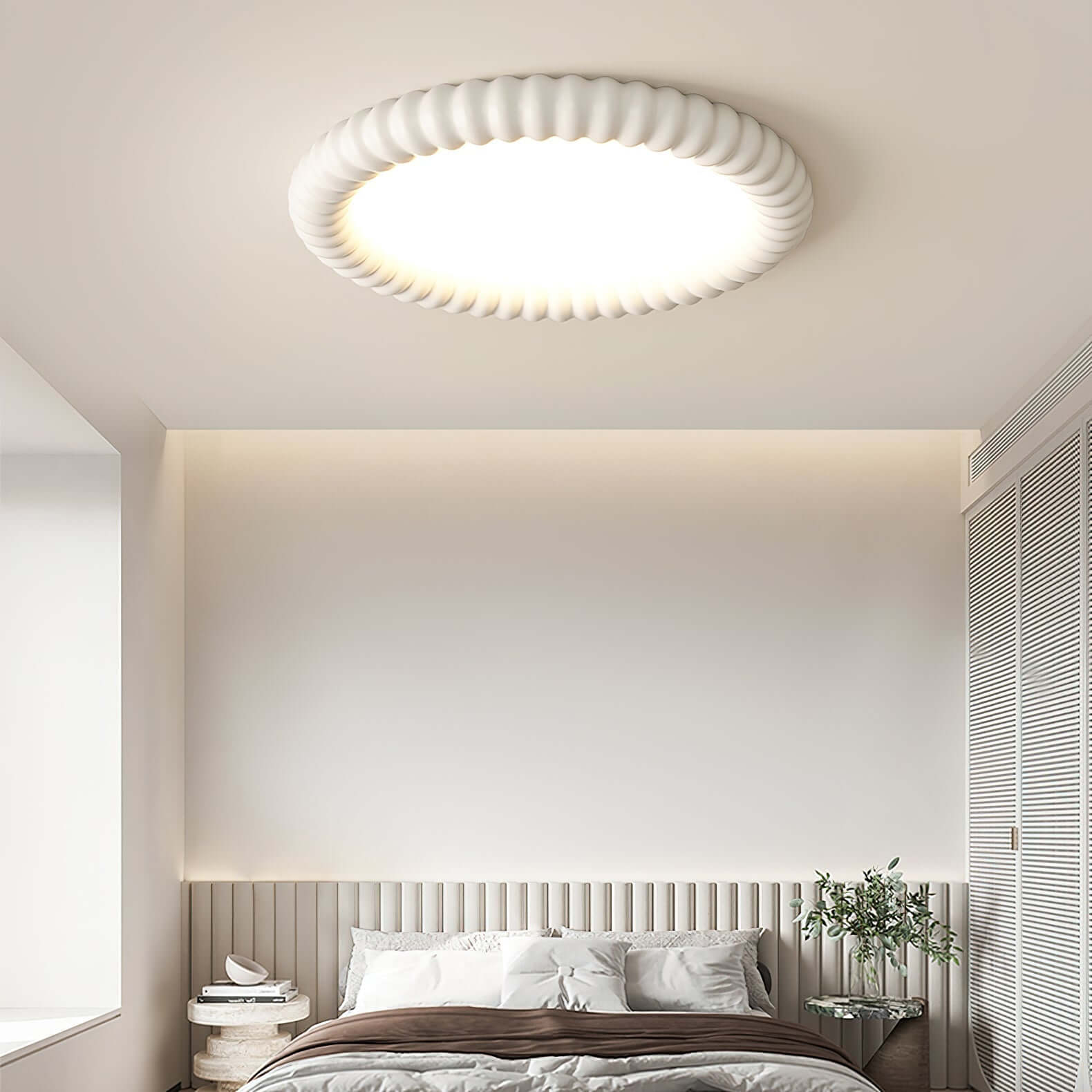 Moderne LED Deckenleuchte - Wellen-Design