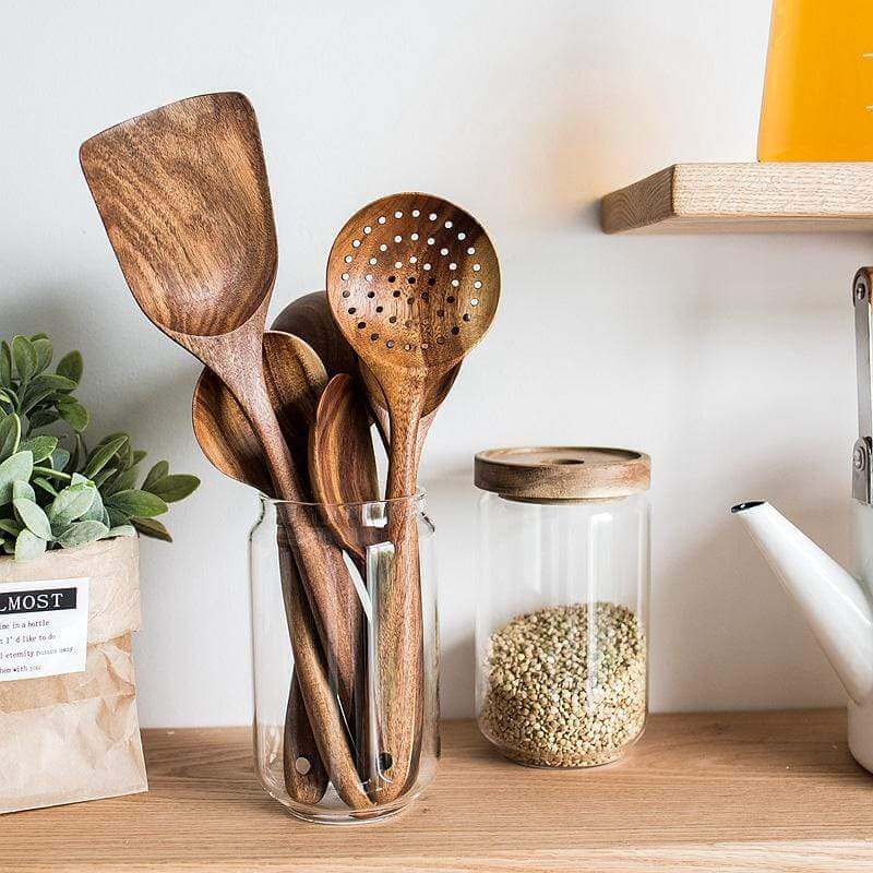 Holz-Küchenhelfer-Set - Natürlich &amp; Langlebig