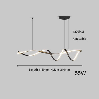 Moderner LED-Kronleuchter - Schwarz