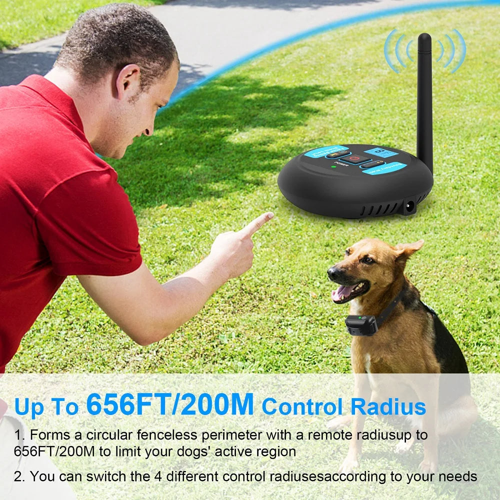 2-in-1 Elektrisches Haustier Wireless Zaun- und Trainingshalsband-System