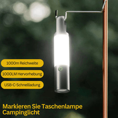 LED Taschenlampe, 1000 Lumen, 4 Modi, USB-C